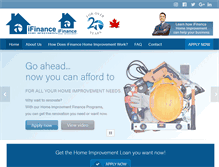 Tablet Screenshot of ifinancehomeimprovement.com